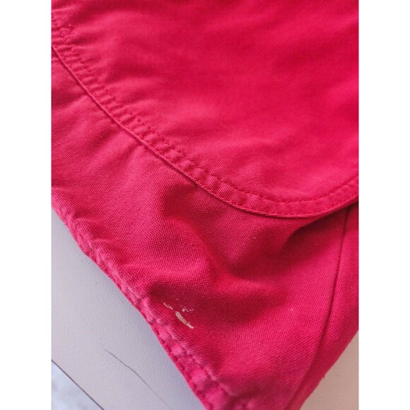 Vintage 90's Greatland oversized flannel lined chore barn jacket red S - Picture 9 of 10